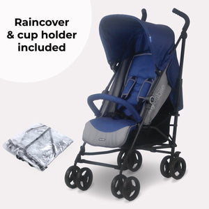 My Babiie MB02 Plus Lightweight Stroller - Blue and Grey - For Your Little One