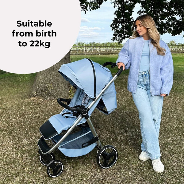 My Babiie MB160 Plus Pushchair - Blue Plaid - For Your Little One