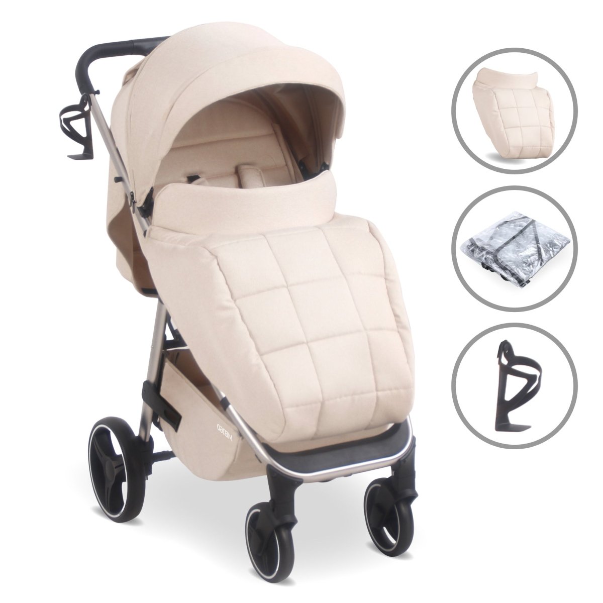 My Babiie MB160 Plus Pushchair - Oatmeal - For Your Little One