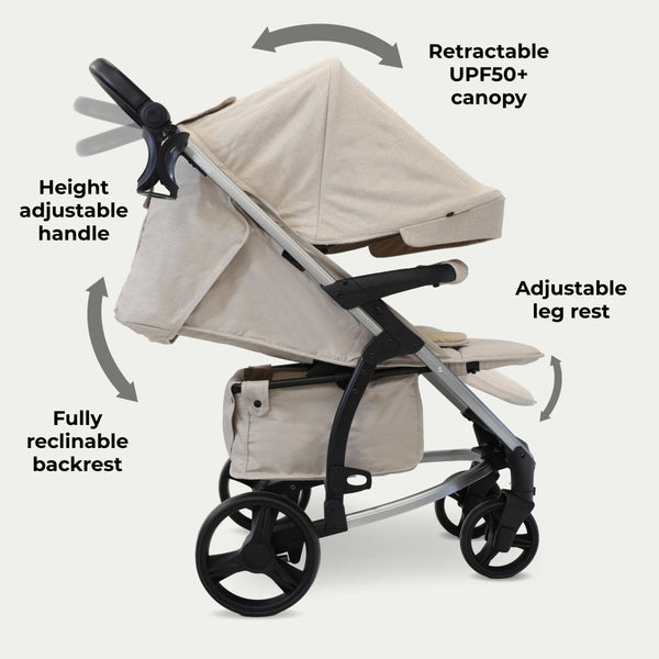 My Babiie MB200i 3 - in - 1 Travel System - Billie Faiers Oatmeal - For Your Little One