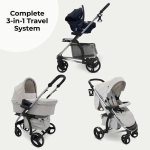 My Babiie MB200i 3 - in - 1 Travel System - Billie Faiers Oatmeal - For Your Little One