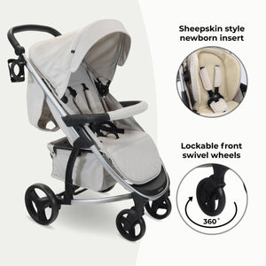 My Babiie MB200i 3 - in - 1 Travel System - Billie Faiers Oatmeal - For Your Little One