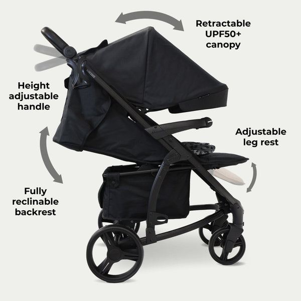 My Babiie MB200i 3 - in - 1 Travel System - Dani Dyer Black Leopard - For Your Little One