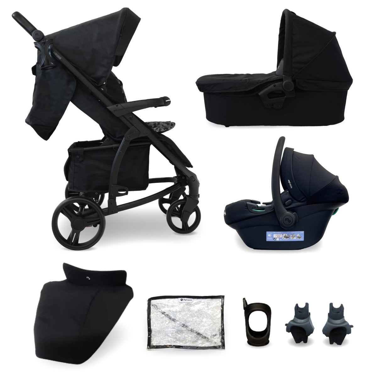 My Babiie MB200i 3 - in - 1 Travel System - Dani Dyer Black Leopard - For Your Little One