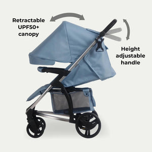 My Babiie MB200i 3 - in - 1 Travel System - Dani Dyer Blue Plaid - For Your Little One