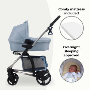 My Babiie MB200i 3 - in - 1 Travel System - Dani Dyer Blue Plaid - For Your Little One