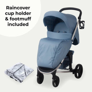 My Babiie MB200i 3 - in - 1 Travel System - Dani Dyer Blue Plaid - For Your Little One