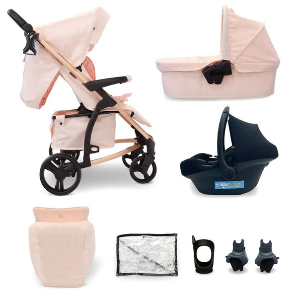 My Babiie MB200i 3 - in - 1 Travel System - Pink Plaid - For Your Little One