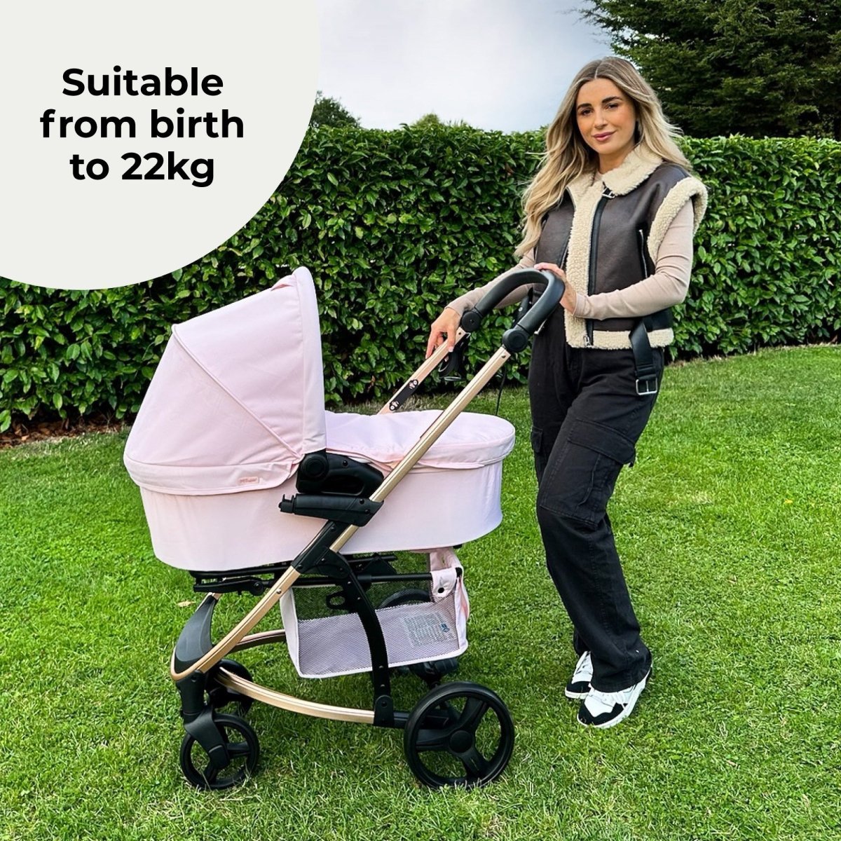 My Babiie MB200i 3 - in - 1 Travel System - Pink Plaid - For Your Little One
