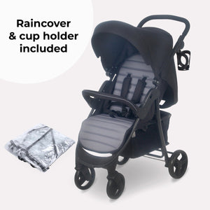 My Babiie MB30 Plus Pushchair - Black / Grey - For Your Little One