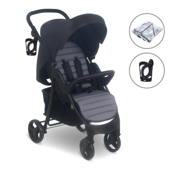My Babiie MB30 Plus Pushchair - Black / Grey - For Your Little One