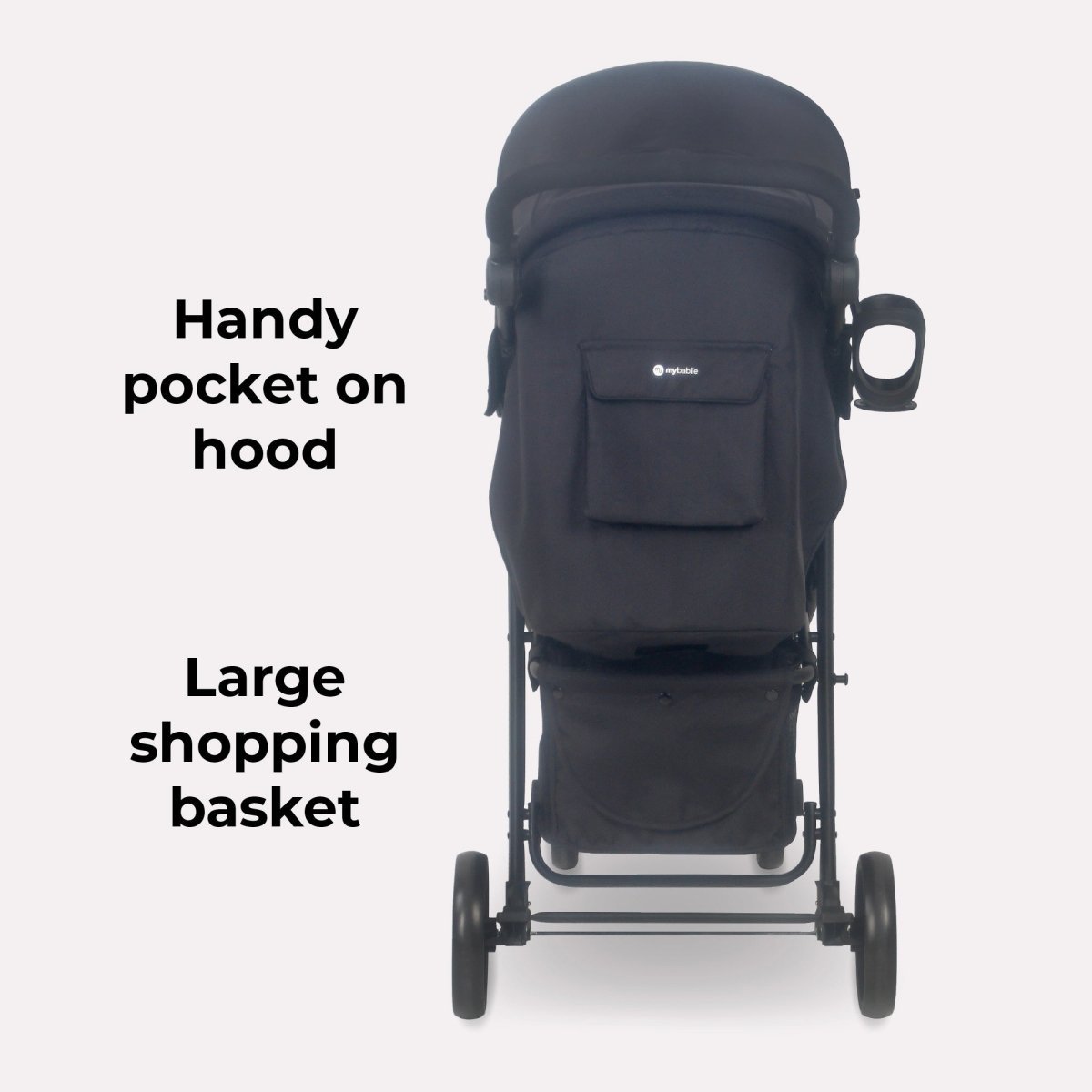 My Babiie MB30 Plus Pushchair - Black / Grey - For Your Little One