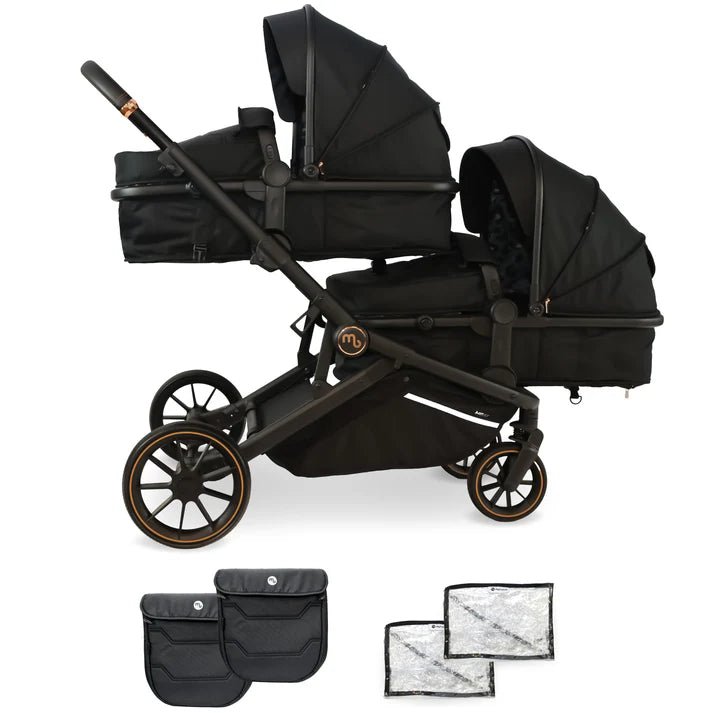 My Babiie MB33 Tandem Double Pushchair - Black Leopard - For Your Little One