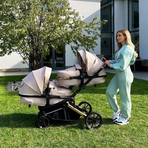 My Babiie MB33 Tandem Double Pushchair - Giraffe - For Your Little One