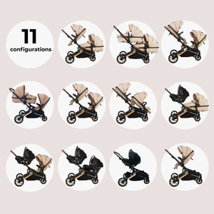 My Babiie MB33 Tandem Double Pushchair - Giraffe - For Your Little One