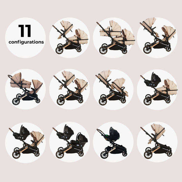 My Babiie MB33 Tandem Double Pushchair - Giraffe - For Your Little One