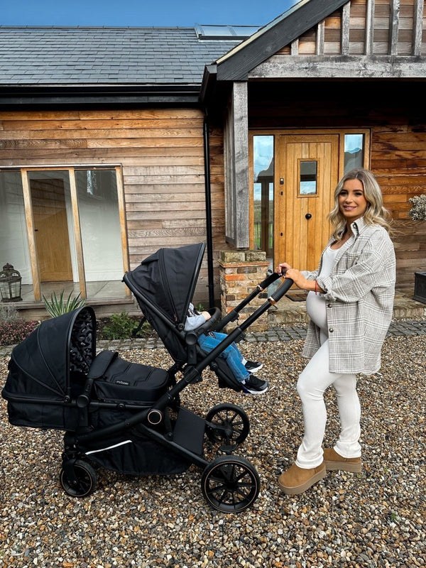 My Babiie MB33 Tandem Double Travel System 2x Car Seats / 2x Bases - Black Leopard - For Your Little One