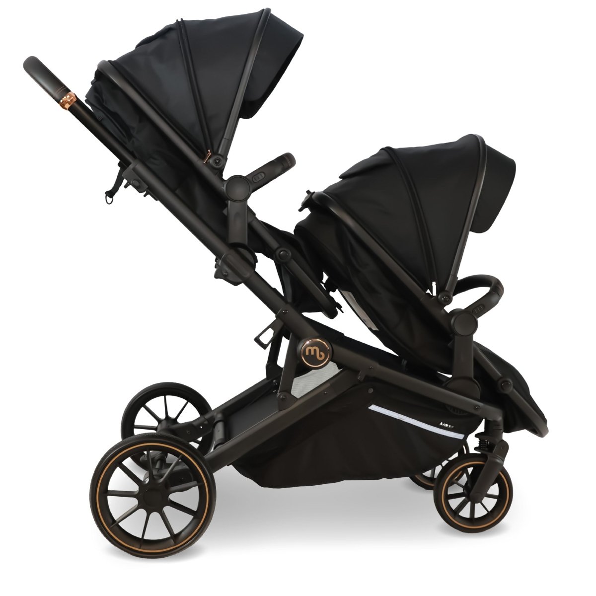 My Babiie MB33 Tandem Double Travel System 2x Car Seats / 2x Bases - Black Leopard - For Your Little One