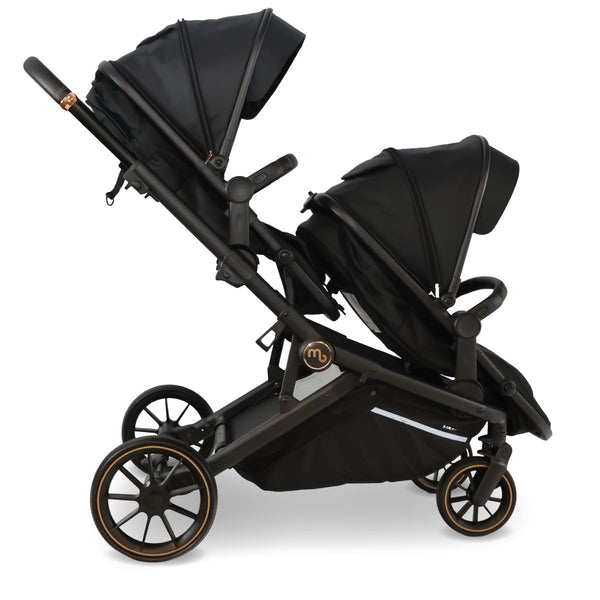 My Babiie MB33 Tandem Double Travel System 2x Car Seats / 2x Bases - Black Leopard - For Your Little One