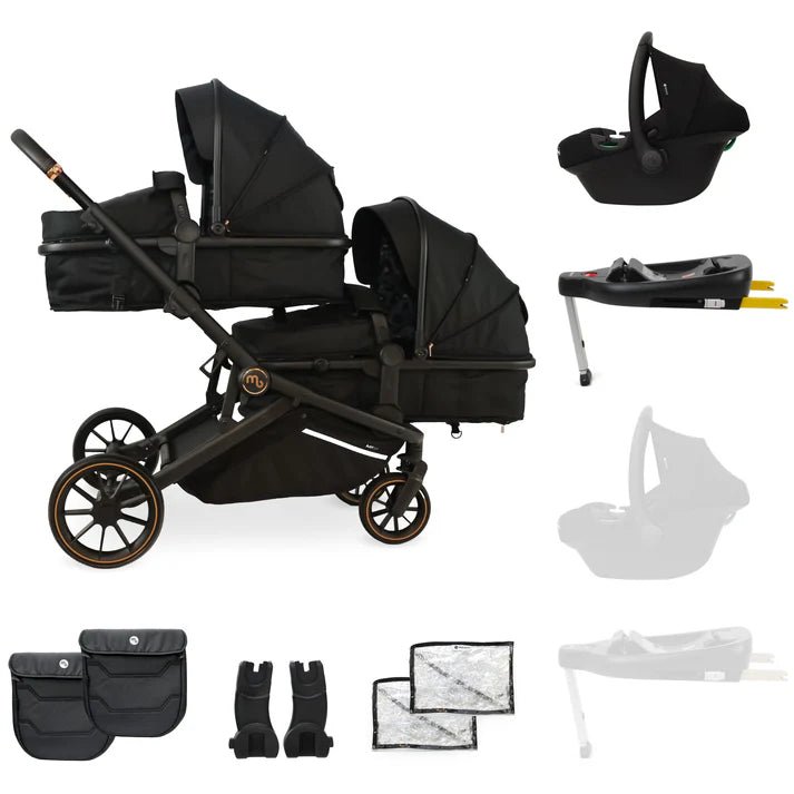 My Babiie MB33 Tandem Double Travel System And Base - Black Leopard - For Your Little One