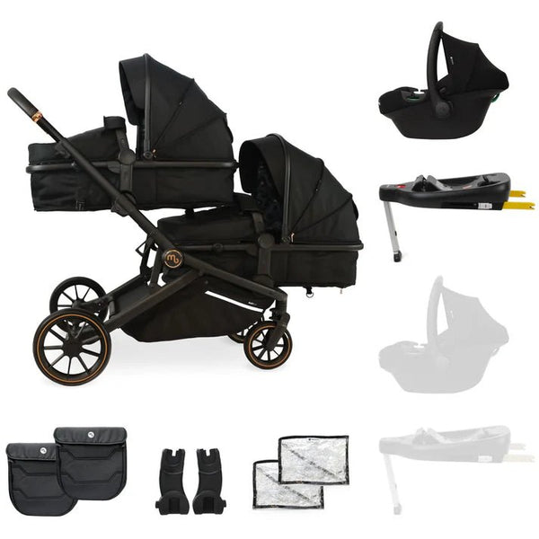 My Babiie MB33 Tandem Double Travel System And Base - Black Leopard - For Your Little One