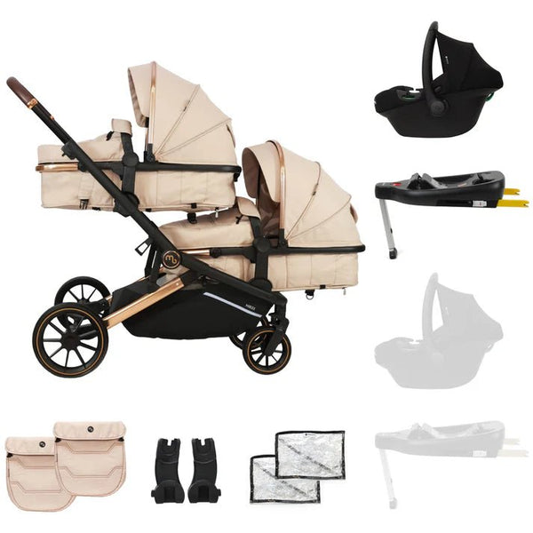 My Babiie MB33 Tandem Double Travel System And Base - Giraffe - For Your Little One