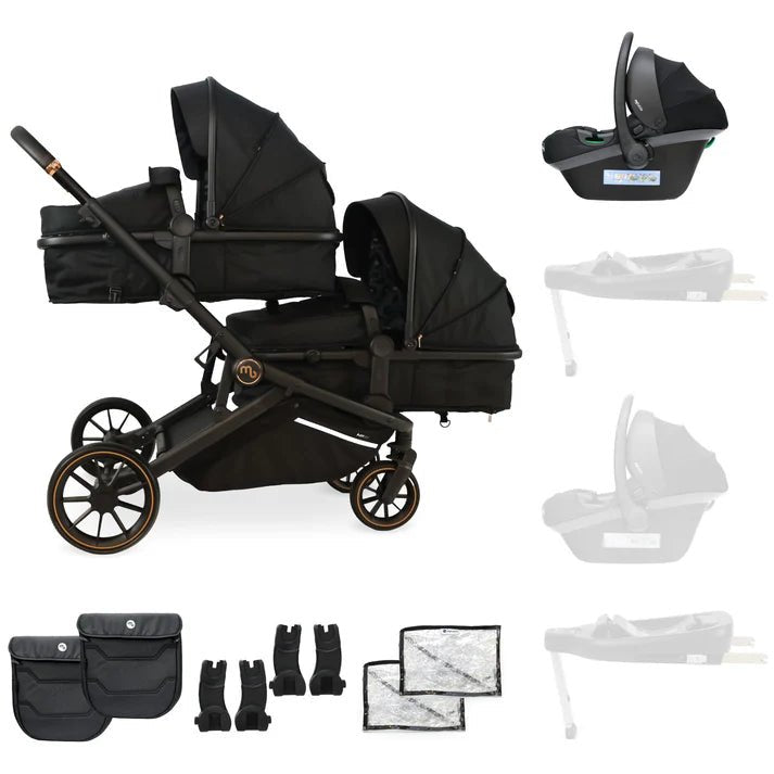 My Babiie MB33 Tandem Double Travel System - Black Leopard - For Your Little One