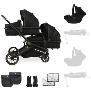 My Babiie MB33 Tandem Double Travel System - Black Leopard - For Your Little One