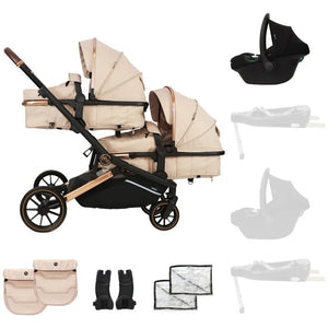 My Babiie MB33 Tandem Double Travel System - Giraffe - For Your Little One