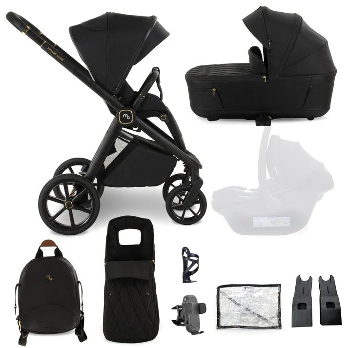 My Babiie MB450 LUXE 2 - in - 1 Pushchair & Carrycot - Black - For Your Little One