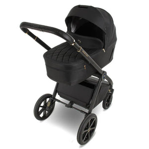 My Babiie MB450 LUXE 3 - in - 1 Travel System with Rotating Car Seat + Base - Black - For Your Little One