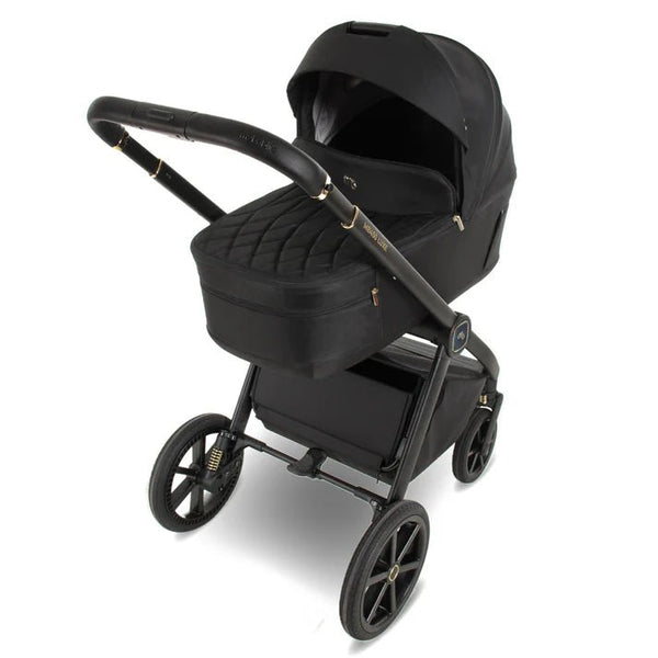 My Babiie MB450 LUXE 3 - in - 1 Travel System with Rotating Car Seat + Base - Black - For Your Little One