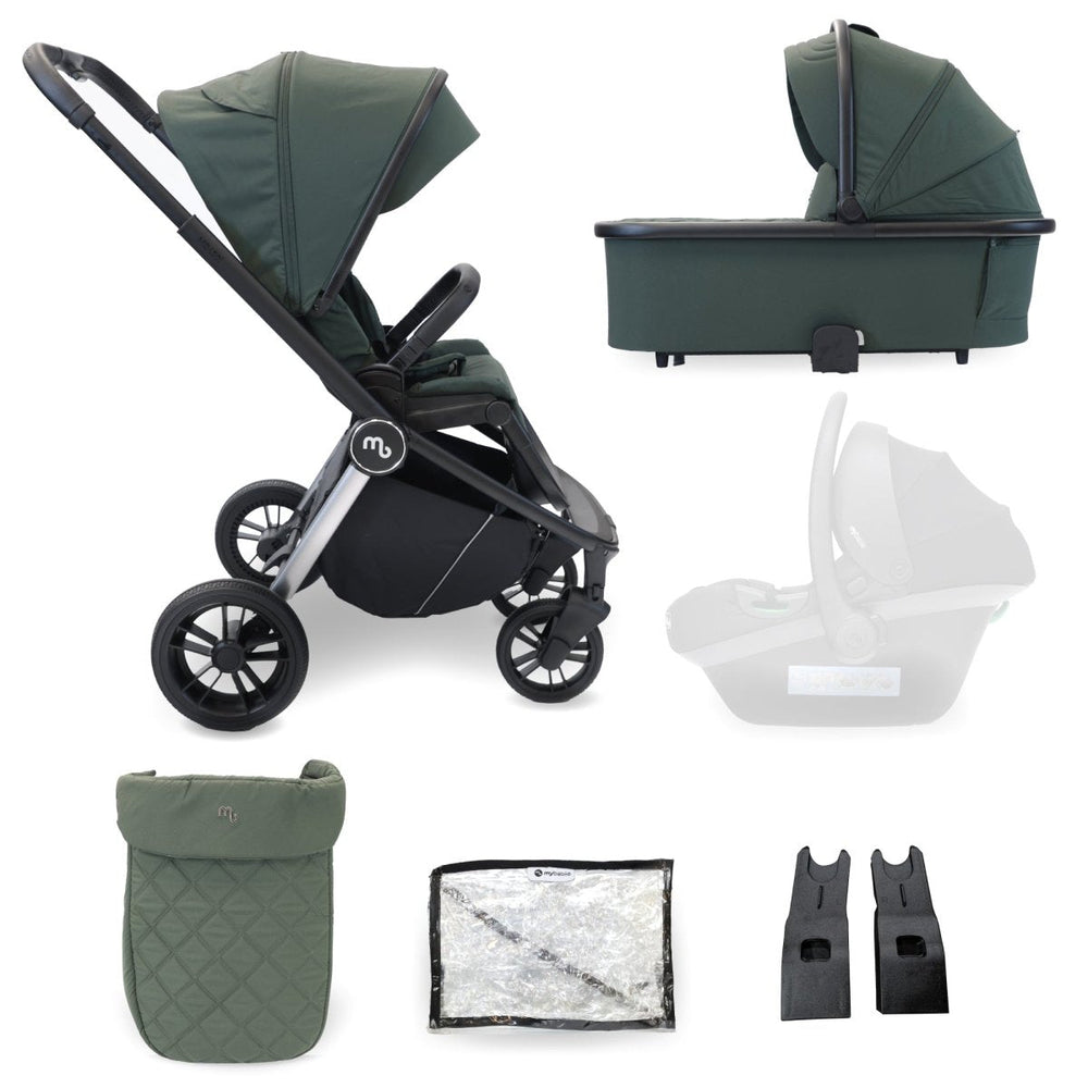 My Babiie MB450i 2 - in - 1 Pushchair - Forest Green - For Your Little One