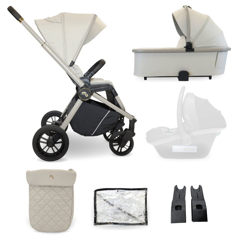 My Babiie MB450i 2 - in - 1 Pushchair - Ivory - For Your Little One