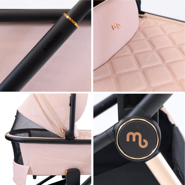 My Babiie MB450i 2 - in - 1 Pushchair - Pastel Pink - For Your Little One