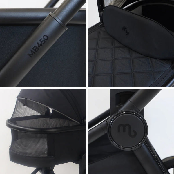 My Babiie MB450i 3 - in - 1 Travel System And Base - Black - For Your Little One