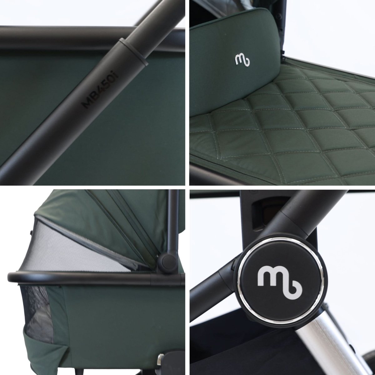 My Babiie MB450i 3 - in - 1 Travel System And Base - Forest Green - For Your Little One