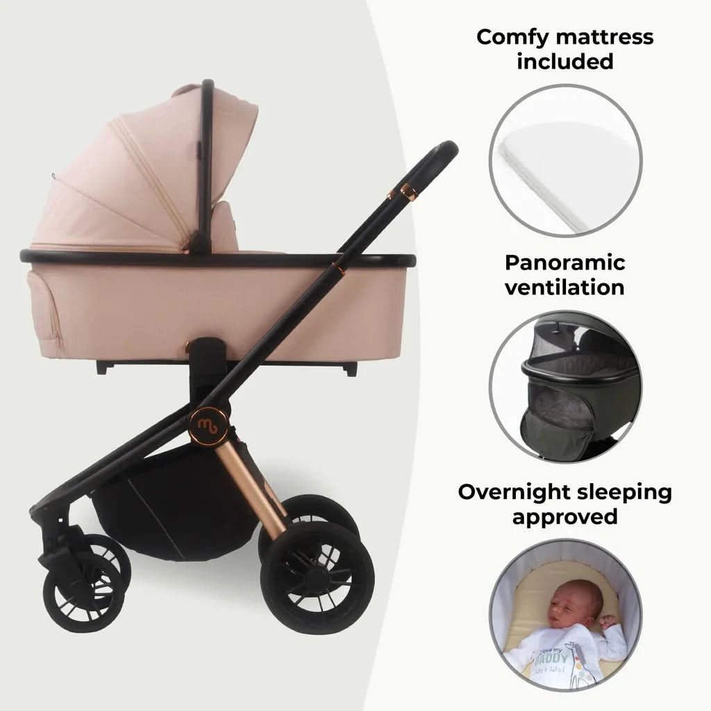 My Babiie MB450i 3 - in - 1 Travel System And Base - Pastel Pink - For Your Little One