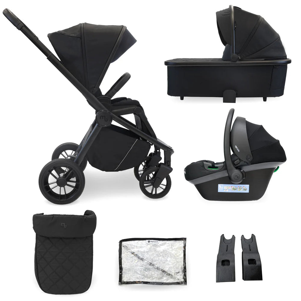 My Babiie MB450i 3 - in - 1 Travel System - Black - For Your Little One