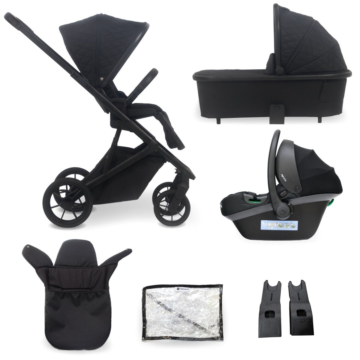 My Babiie MB500i 3 - in - 1 Travel System - Obsidian - For Your Little One