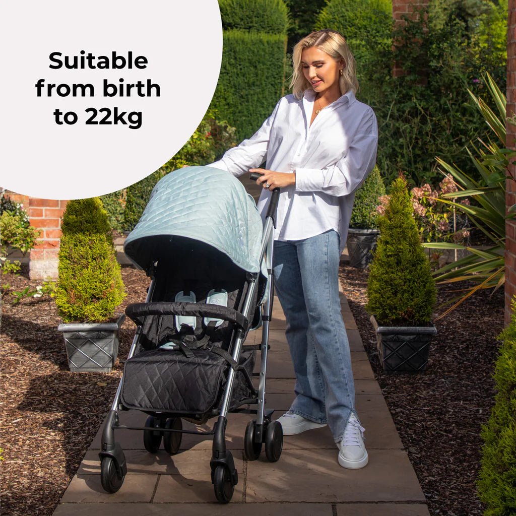 My Babiie MB51 Plus Stroller - Billie Faiers Quilted Aqua - For Your Little One