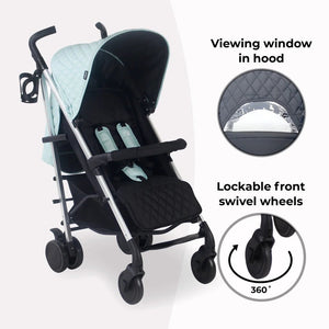 My Babiie MB51 Plus Stroller - Billie Faiers Quilted Aqua - For Your Little One