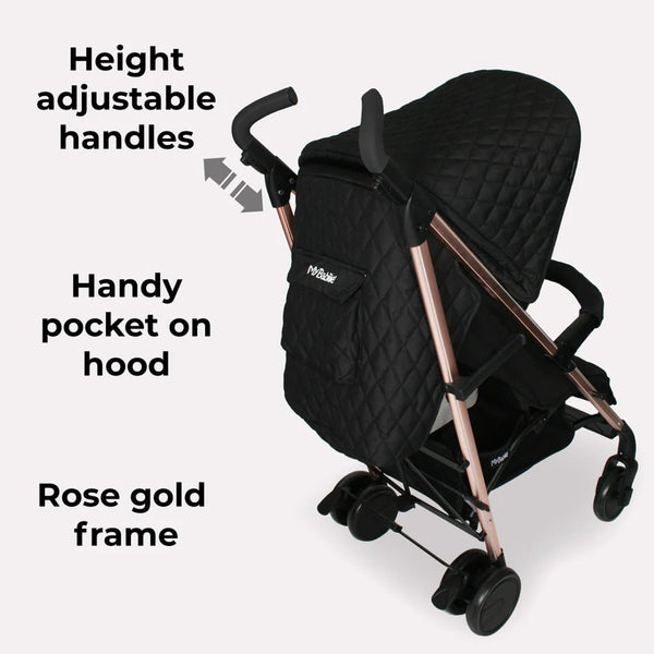 My Babiie MB51 Plus Stroller - Quilted Black - For Your Little One