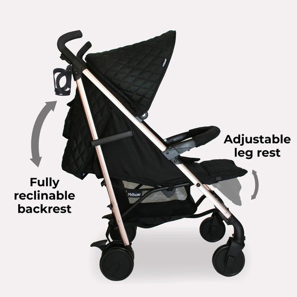 My Babiie MB51 Plus Stroller - Quilted Black - For Your Little One