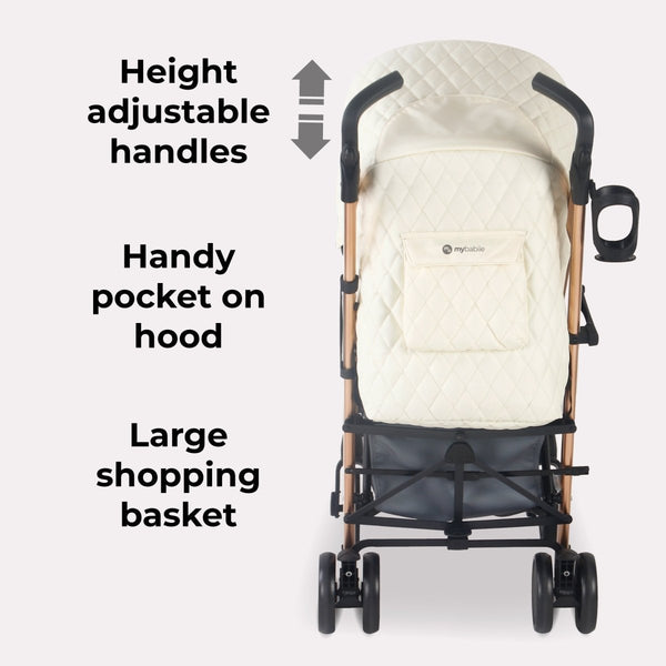 My Babiie MB51 Plus Stroller - Quilted Champagne - For Your Little One