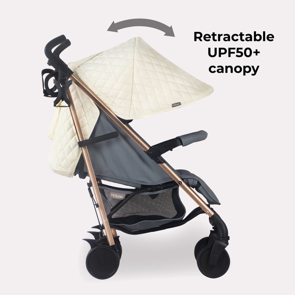 My Babiie MB51 Plus Stroller - Quilted Champagne - For Your Little One