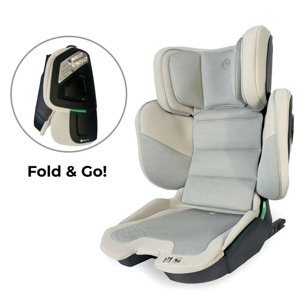 My Babiie MBCS23 i - Size (100 - 150cm) Compact High Back Booster Car Seat - Stone - For Your Little One