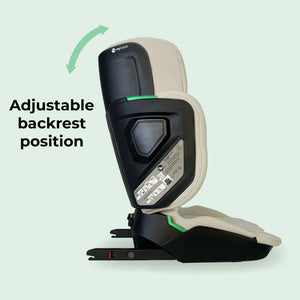 My Babiie MBCS23 i - Size (100 - 150cm) Compact High Back Booster Car Seat - Stone (Clearance) - For Your Little One