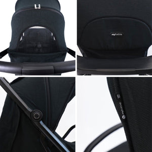 My Babiie MBX7 Plus Auto Fold Stroller - Black - For Your Little One