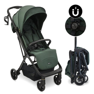 My Babiie MBX7 Plus Auto Fold Stroller - Forest Green - For Your Little One